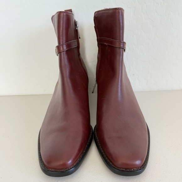 NEW SAM EDELMAN Brawley Brown Leather Booties Size 9 - Picture 4 of 9